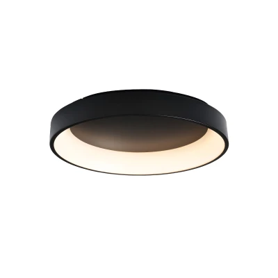 Φωτιστικό οροφής LED Apollo 73W με δυνατότητα επιλογής απόχρωσης φωτός CCT 5450lm μαύρο μεταλλικό D78xH14cm