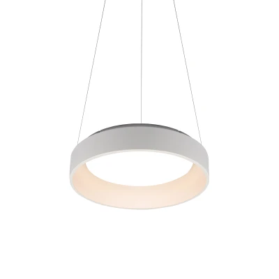 Κρεμαστό φωτιστικό κρεμαστό Led Apollo 36W CCT 3670lm λευκό ματ μεταλλικό με διάσταση D45xH120cm 