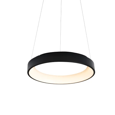 Φωτιστικό κρεμαστό Led Apollo 73W με δυνατότητα επιλογής απόχρωσης φωτός CCT 5450lm μαύρο μεταλλικό με διάσταση D78xH120cm