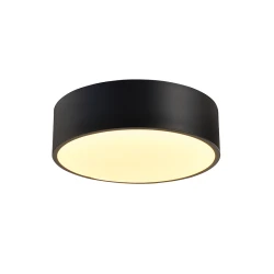 Φωτιστικό οροφής LED OPTIMUS 32W 3180lm με δυνατότητα ρύθμισης απόχρωσης φωτός CCT σε μαύρο ματ μεταλλικό χρώμα D35xH10cm 