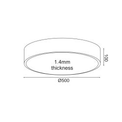 Φωτιστικό οροφής LED Optimus 50W 4800LM επιλογή απόχρωσης φωτός CCT μαύρο μεταλλικό D50xH10cm 