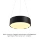 ΚΡΕΜΑΣΤΟ ΦΩΤΙΣΤΙΚΟ LED OPTIMUS 32W 3180LM CCT ΜΑΥΡΟ ΜΕΤΑΛΛΙΚΟ D35XH140CM 