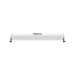 Γραμμικός προβολέας Led Wallwasher Noctura 36W 2520lm θερμό χρώμα φωτός 3000K 15°x60° με μήκος 1m IP66