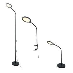 Φωτιστικό LED γραφείου STEFAN 3 in 110W CCT STEP DIMMABLE σε μαύρο χρώμα ΑΒS - αλουμίνιο  32Χ40Χ7cm