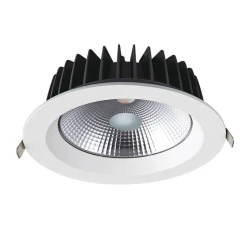 Φωτιστικό LED λευκό  40W ενδιάμεσο χρώμα φωτός 4000K 5000lm 100° 230V AC Ra80 με διάσταση Φ230x77mm 5YRS