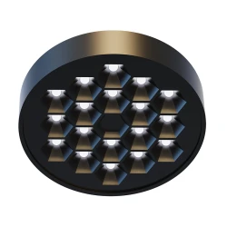Σποτ μαγνητικό μίνι μαύρο 10W 24V DC θερμό φως 3000K 620lm δέσμη 50° RA90 Φ97*32mm 