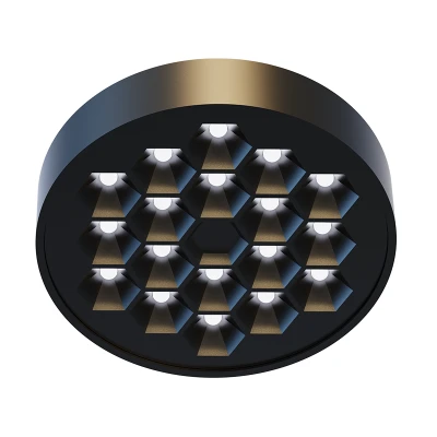 Σποτ μαγνητικό μίνι μαύρο 10W 24V DC θερμό φως 3000K 620lm δέσμη 50° RA90 Φ97*32mm 