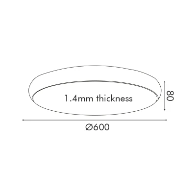 Φωτιστικό οροφής LED 54W CCT 3000-4000-6000K 4320lm λευκό μεταλλικό σειρά KALLISTA Φ60xΥ8cm