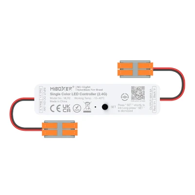 MINI LED CONTROLLER ΜΟΝΟΧΡΩΜΟΣ 2,4 GHz ΜΕ ΓΥΜΝΟ ΚΑΛΩΔΙΟ 6Α 12V DC /72W  24V DC/ 144W