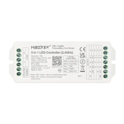 LED ΕΛΕΓΚΤΗΣ RF Controller 2.4GHz 5 ΣΕ 1 20Α 12V DC /240W 24V DC /480W  Single Color / Dual White / RGB / RGBW / RGB+CCT