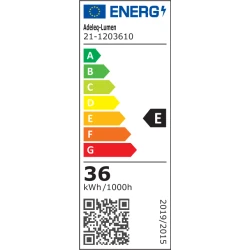Γραμμικό φωτιστικό LED αλουμινίου λευκό 36W 120cm με ενδιάμεσο λευκό φως 4000K IP20