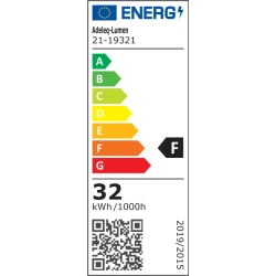 Πλαφονιέρα λευκή LED SMD ισχύος 32W 230V ενδιάμεσο φως 4000K Φ390mm με ματ κάλυμμα πλεξιγκλάς