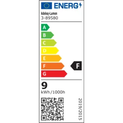 Απλίκα αλουμινίου Led 9W 230V θερμό φως 3000k 720lm 135x235mm λευκή στεγανή IP54