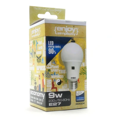 Λάμπα led με φωτοκύτταρο ημέρας - νύχτας Ε27 9W 230V 3000k θερμό λευκό φως 806lm