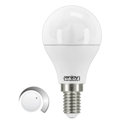 Λάμπα led σφαιρική Φ45 E14 5W 230V ντιμαριζόμενη 3000k θερμό λευκό φως 240° 470lm Λάμπα led σφαιρική Φ45 E14 5W 230V ντιμαριζόμενη 3000k θερμό λευκό φως 240° 470lm