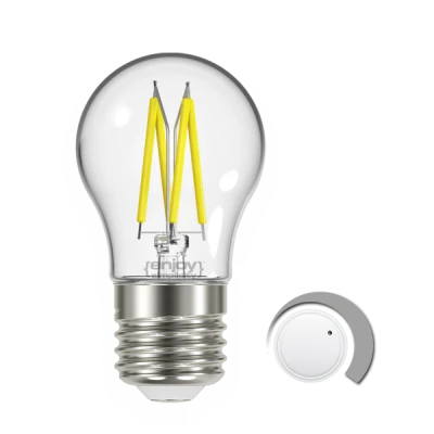 Λάμπα led Filament clear P45 E27 4W 230V 3000k θερμό λευκό φως 470lm δέσμης 320° ντιμαριζόμενη