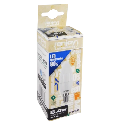 Λάμπα LED κεράκι Ε14 B35 3W 3000k θερμό  λευκό φως 250lm δέσμης 270° 15000h
