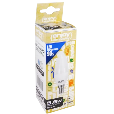 Λάμπα LED κεράκι B35 Ε14 5W 230V 3000k θερμό λευκό φως 470lm δέσμης 270° ντιμαριζόμενη