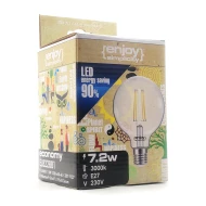 Λάμπα led Filament clear G95 E27 8W 230V 3000k θερμό λευκό φως 1060lm δέσμης 320° Λάμπα led Filament clear G95 E27 8W 230V 3000k θερμό λευκό φως 1060lm δέσμης 320°