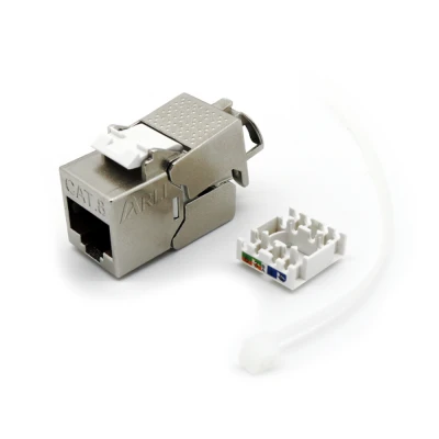 ARLI Keystone module RJ45 Cat 8.1 STP μεταλλικό, εγκατάσταση χωρίς εργαλεία, ασημί ARLI Keystone module RJ45 Cat 8.1 STP μεταλλικό, εγκατάσταση χωρίς εργαλεία, ασημί