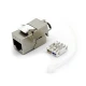 ARLI Keystone module RJ45 Cat 8.1 STP μεταλλικό, εγκατάσταση χωρίς εργαλεία, ασημί ARLI Keystone module RJ45 Cat 8.1 STP μεταλλικό, εγκατάσταση χωρίς εργαλεία, ασημί