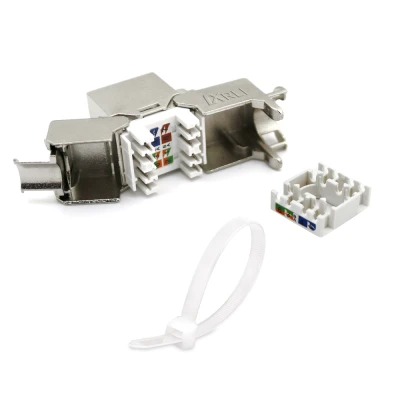 ARLI Keystone module RJ45 Cat 8.1 STP μεταλλικό, εγκατάσταση χωρίς εργαλεία, ασημί ARLI Keystone module RJ45 Cat 8.1 STP μεταλλικό, εγκατάσταση χωρίς εργαλεία, ασημί
