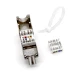 ARLI Keystone module RJ45 Cat 8.1 STP μεταλλικό, εγκατάσταση χωρίς εργαλεία, ασημί ARLI Keystone module RJ45 Cat 8.1 STP μεταλλικό, εγκατάσταση χωρίς εργαλεία, ασημί