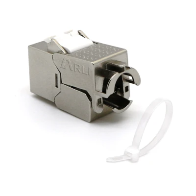 ARLI Keystone module RJ45 Cat 8.1 STP μεταλλικό, εγκατάσταση χωρίς εργαλεία, ασημί ARLI Keystone module RJ45 Cat 8.1 STP μεταλλικό, εγκατάσταση χωρίς εργαλεία, ασημί
