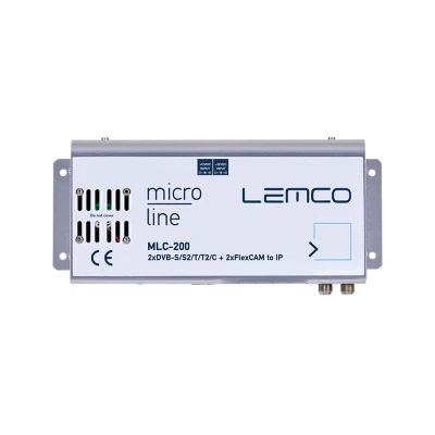 Επαγγελματικός ψηφιακός διαμορφωτής headend με 2×DVB-S/S2/T/T2/C και 2×FlexCAM σε IP με υποστήριξη FlexCAM για κλειδωμένα κανάλια LEMCO MLC-200