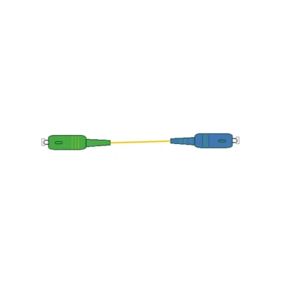 Καλώδιο μονότροπης οπτικής ίνας FRACARRO BR10-PA-PS SC/APC αρσενικό - SC/UPC αρσενικό 10m σε κίτρινο χρώμα