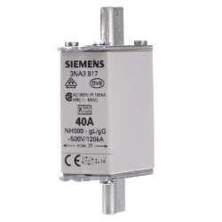 Μαχαιρωτή ασφάλεια Siemens 40A ΝΗ000 500V AC