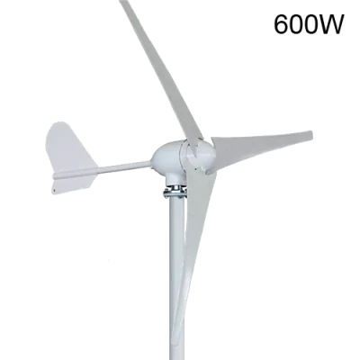 Ανεμογεννήτρια οριζόντιου άξονα HJL-600A με τρία φτερά 600Watt/24V και εξωτερικό ρυθμιστή φόρτισης MPPT