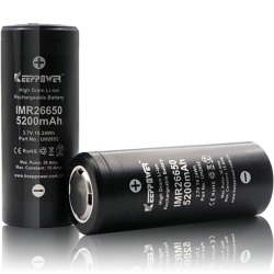 Μπαταρία λιθίου χωρίς προστασία 26650-5200mAh Keeppower Μπαταρία λιθίου χωρίς προστασία 26650-5200mAh Keeppower