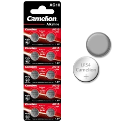 Μπαταρίες ρολογιών αλκαλικές CAMELION 1,5V σε συσκευασία 10 τεμαχίων LR1130-AG10-BP10