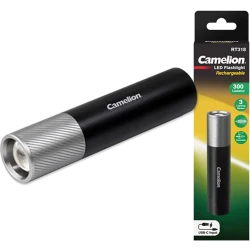 Επαναφορτιζόμενος φακός LED 3W με zoom Camelion RT318 Επαναφορτιζόμενος φακός LED 3W με zoom Camelion RT318