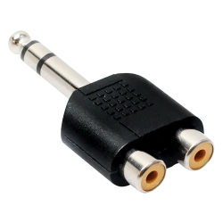 Adaptor ήχου MFAS 6.35-2RCA 6,35mm (Jack) stereo αρσενικό σε 2 RCA θηλυκά
