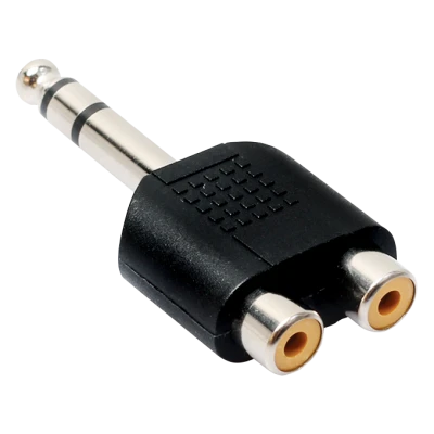 Adaptor ήχου MFAS 6.35-2RCA 6,35mm (Jack) stereo αρσενικό σε 2 RCA θηλυκά