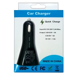 Ταχυφορτιστής αυτοκινήτου QUICK-CAR CHARGER 18W USB με Quick Charge 1.0/2.0/3.0 Ταχυφορτιστής αυτοκινήτου QUICK-CAR CHARGER 18W USB με Quick Charge 1.0/2.0/3.0