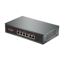 PoE switch HT42 με 4 θύρες PoE 10/100 Mbps, 2 θύρες Uplink 10/100 Mbps και ισχύ 60W
