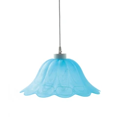 Φωτιστικό κρεμαστό W.ALABASTER BLUE SATIN MANDALAY 1xE27 370xH170mm IP20