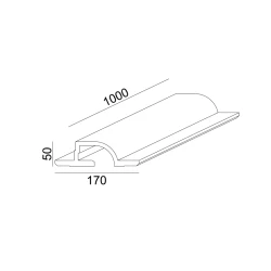Φωτιστικό γύψινο TRIMLESS γραμμικό ANDIE 100x17x5cm σε λευκό χρώμα