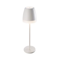 Φωτιστικό επιτραπέζιο LED SMD LUMINAIRE με μπαταρία 2W  θερμό φως 3.000K 150LM λευκό matt με λειτουργεία αφής εξωτερικού χώρου IP54