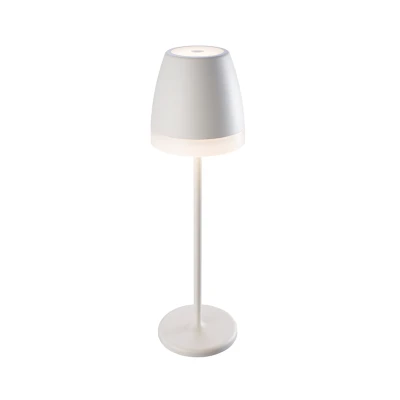 Φωτιστικό επιτραπέζιο LED SMD LUMINAIRE με μπαταρία 2W  θερμό φως 3.000K 150LM λευκό matt με λειτουργεία αφής εξωτερικού χώρου IP54