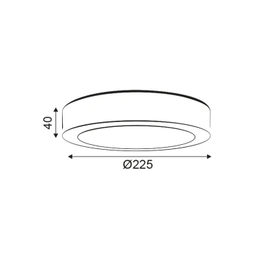 LED Panel Slim Επίτοιχο Στρογγυλό 20W θερμό φως 3000K 1440lm IP44 Νίκελ Ματ 