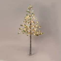 Διακοσμητικό δέντρο  "SNOW PINE TREE" με 96 led λαμπάκια σε θερμό χρώμα φωτός με αντάπτορα 24VDC  IP44 21x21x180cm