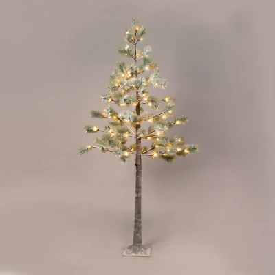Διακοσμητικό δέντρο  "SNOW PINE TREE" με 96 led λαμπάκια σε θερμό χρώμα φωτός με αντάπτορα 24VDC  IP44 21x21x180cm