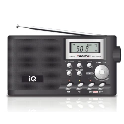 Ψηφιακό ραδιόφωνο PR-133 black με μεγάλη οθόνη LCD και υποδοχή ακουστικών