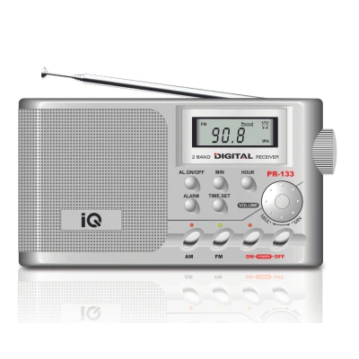 Ψηφιακό ραδιόφωνο PR-133 silver με μεγάλη οθόνη LCD και υποδοχή ακουστικών