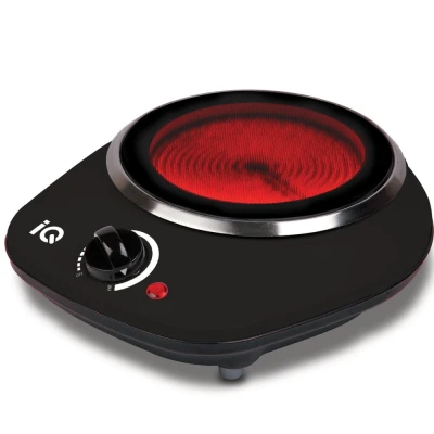 Κεραμική εστία μονή KC-1242 black 1000W με ρυθμιζόμενη θερμοκρασία