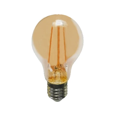 Λάμπα LED Filament 8W E27 θερμό λευκό φως 2700K A60 940lm με δυνατότητα ρύθμισης έντασης φωτός & μελί κάλυμμα Λάμπα LED Filament 8W E27 θερμό λευκό φως 2700K A60 940lm με δυνατότητα ρύθμισης έντασης φωτός & μελί κάλυμμα